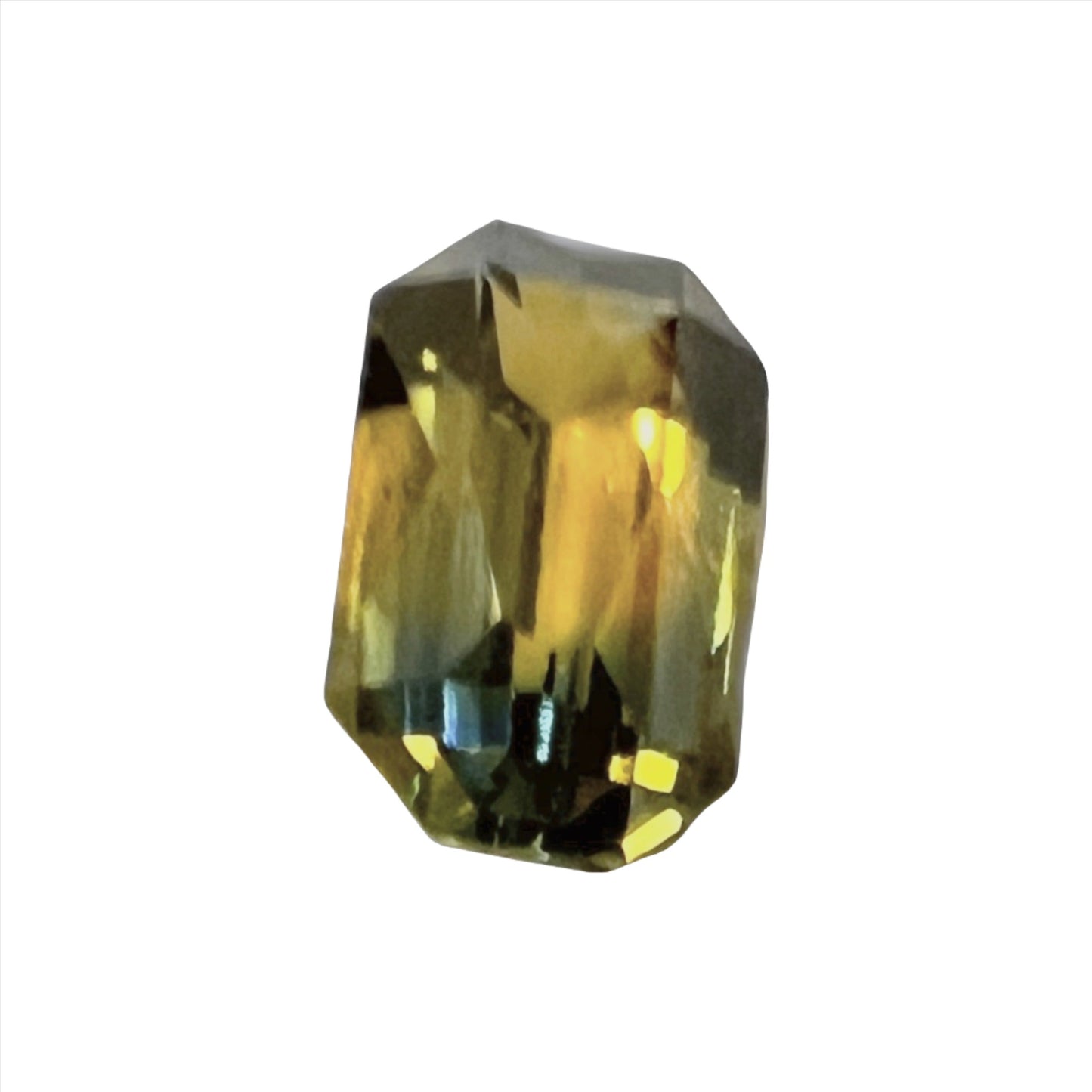 1.80ct Princess Cut Natural Unheated Bicolor Parti Sapphire Gemstone