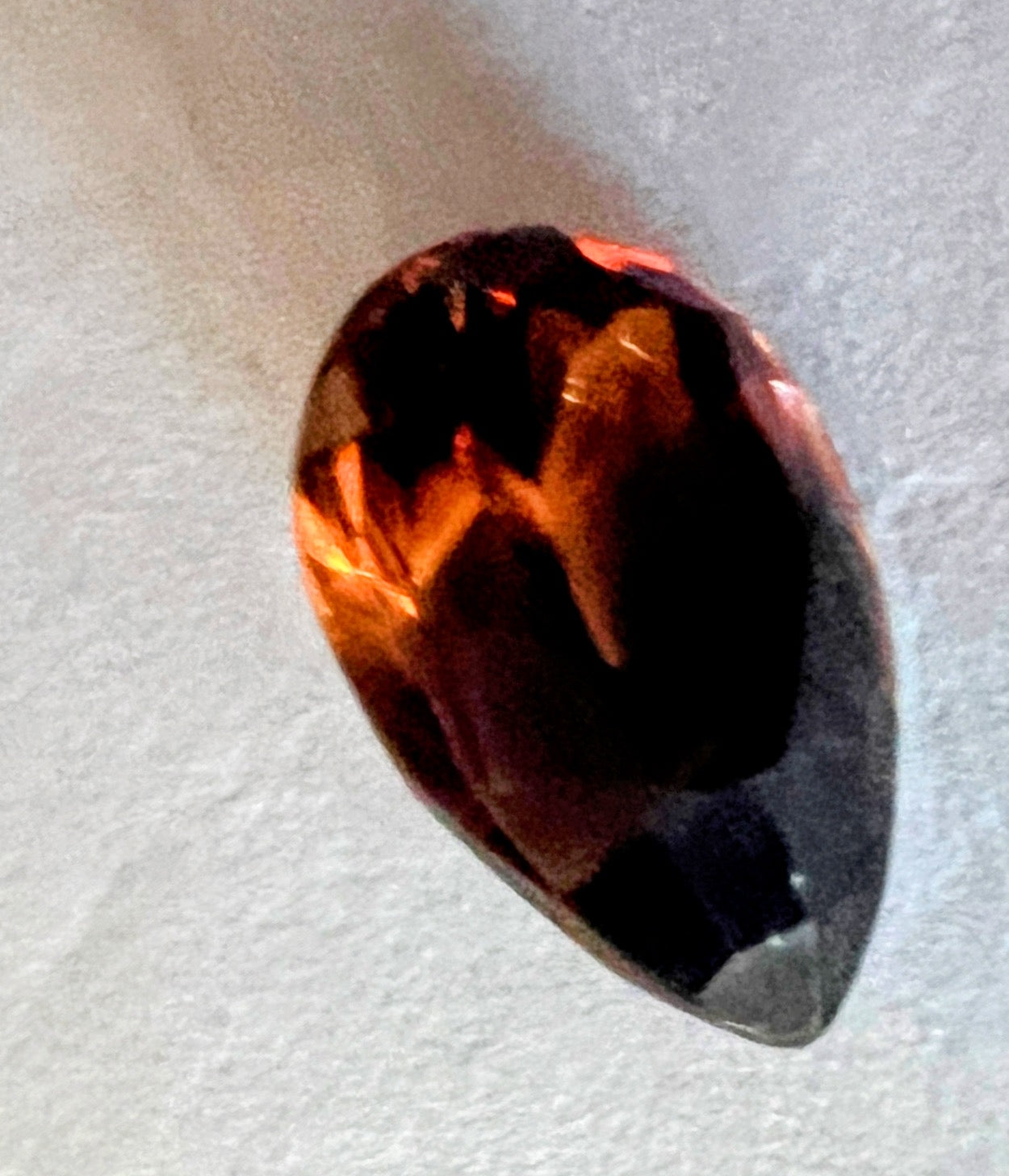 2.02ct Pear Cut Natural Eye Clean Red Zircon loose gemstone