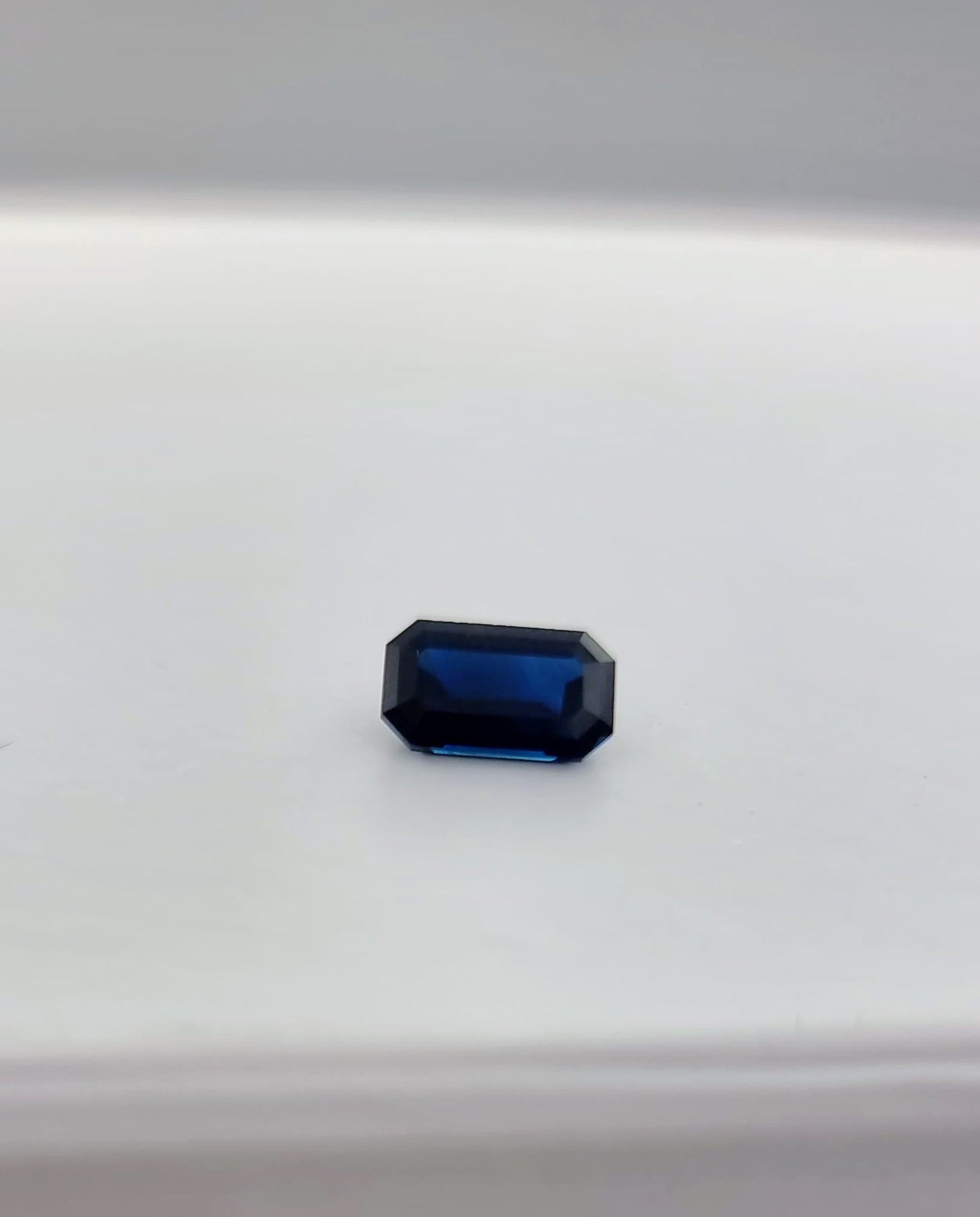 2.1ct Rectangular Cut Dark Blue Natural Sapphire Gemstone