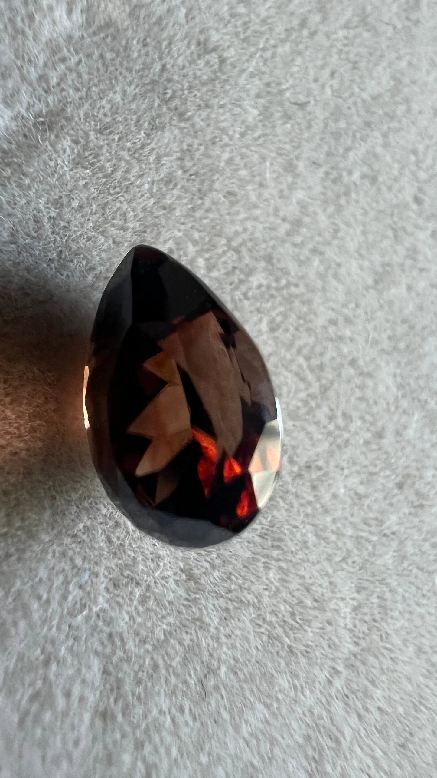 2.02ct Pear Cut Natural Eye Clean Red Zircon loose gemstone