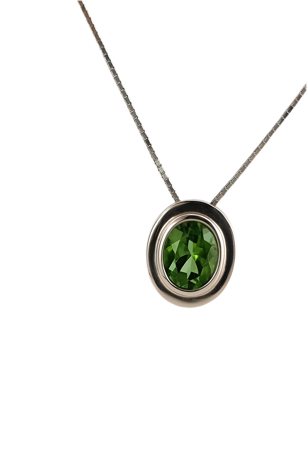 Oval Cut Natural Rare Yellow-Green Citrine Necklace Pendant