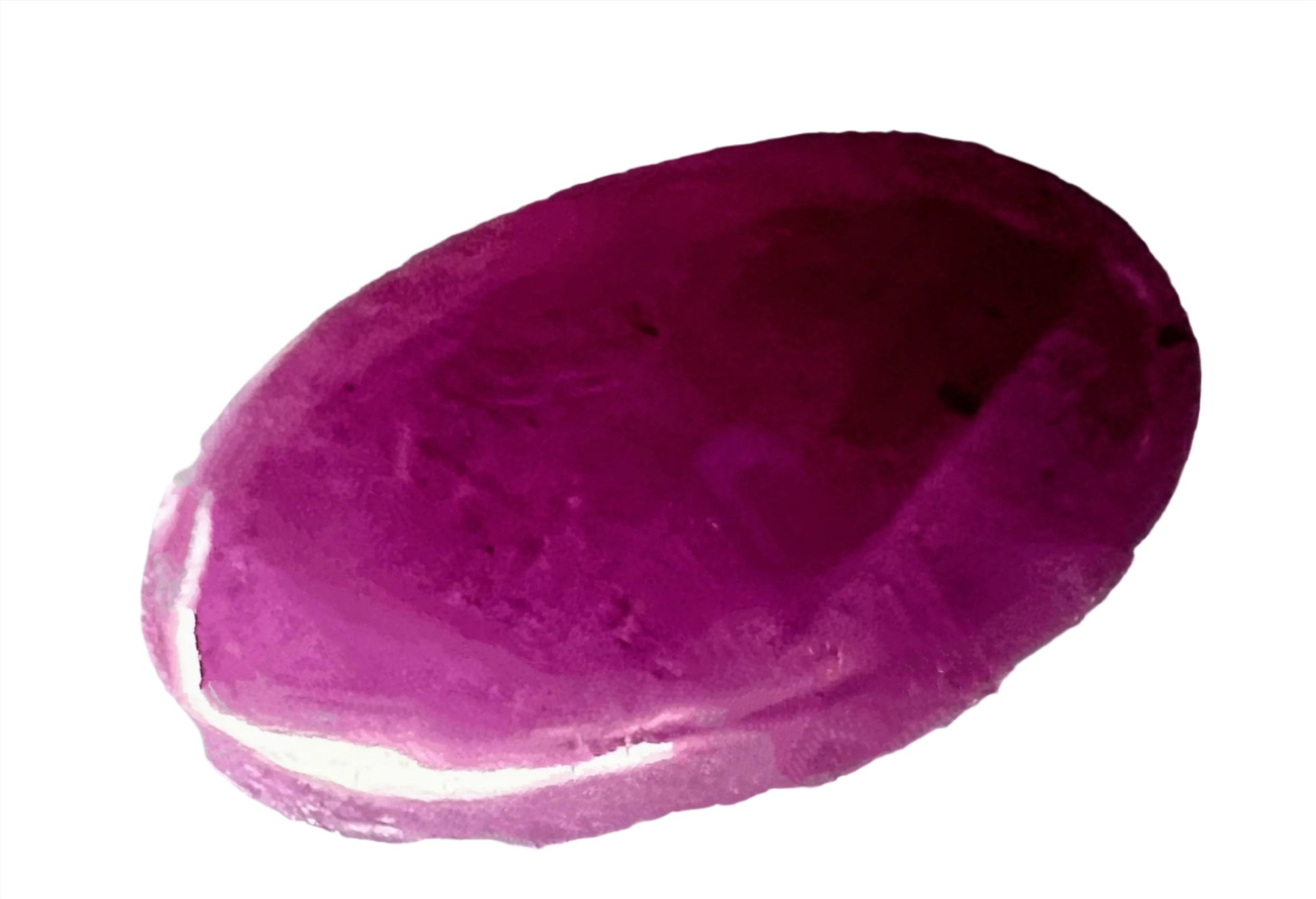 3.23ct Oval Cabochon 100% Natural Red Ruby Gemstone