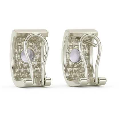 Handmade BENYA Amethyst Lever-Back Earrings