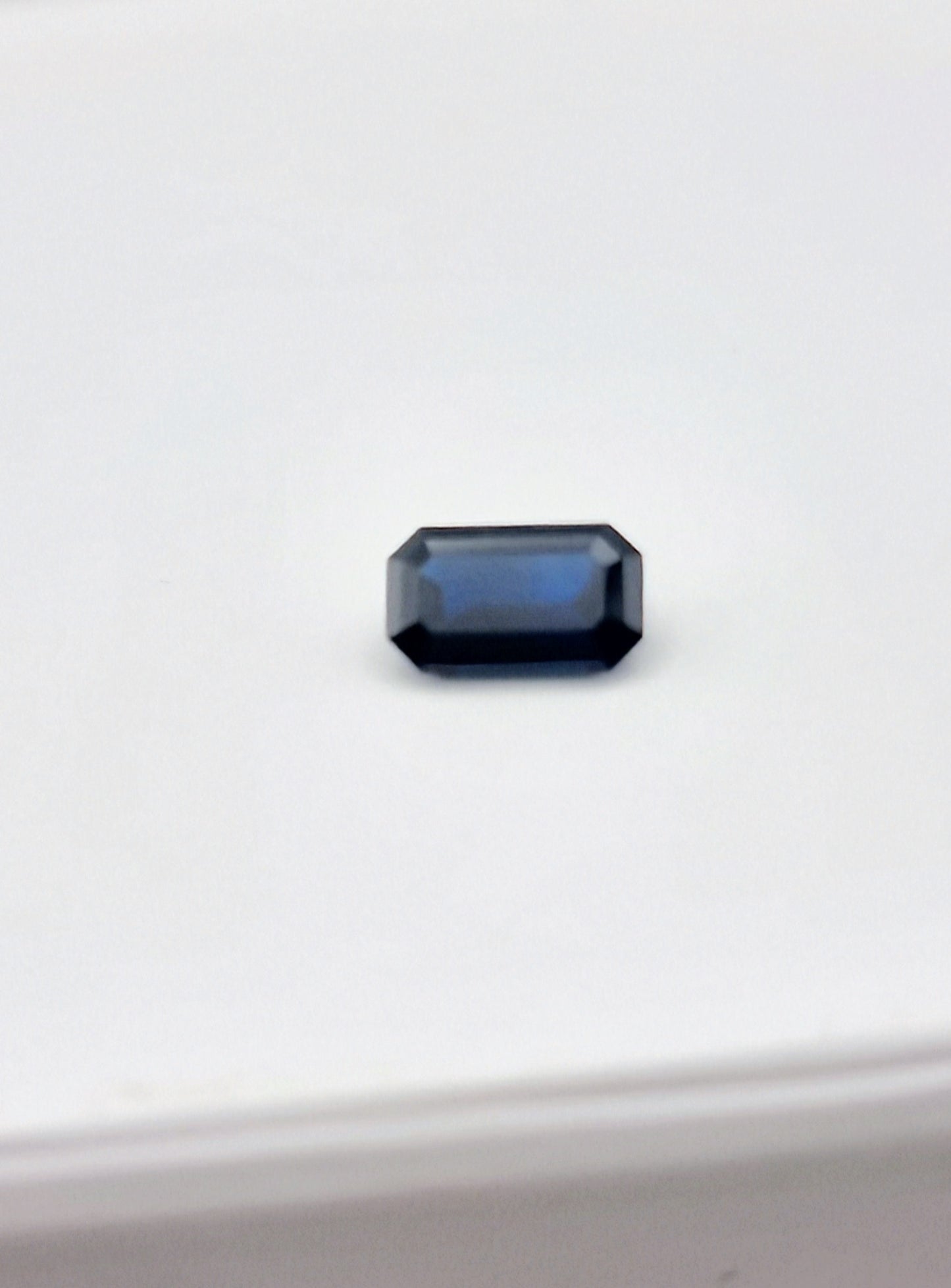 2.1ct Rectangular Cut Dark Blue Natural Sapphire Gemstone