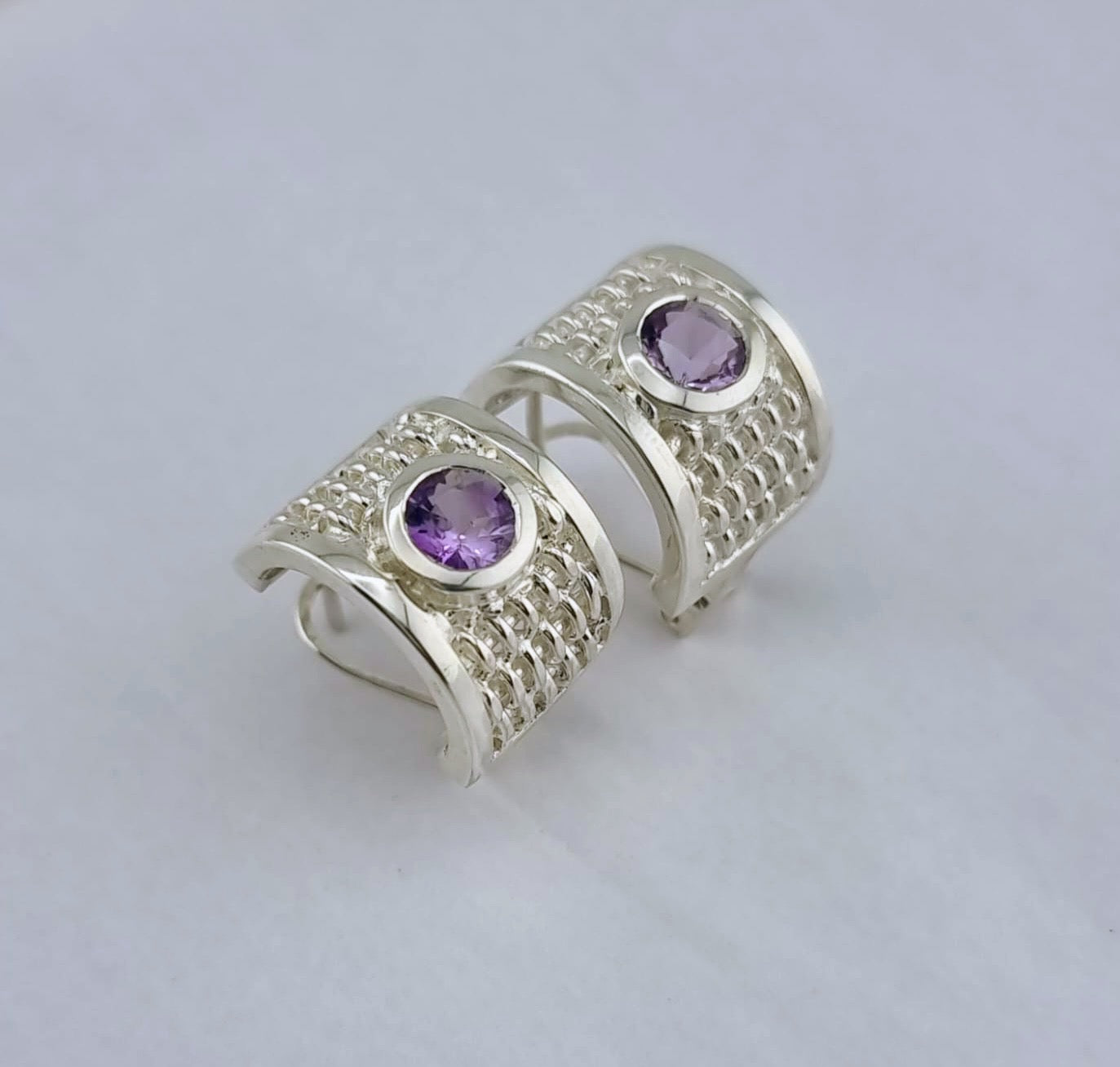 BENYA Amethyst Lever-Back Earrings