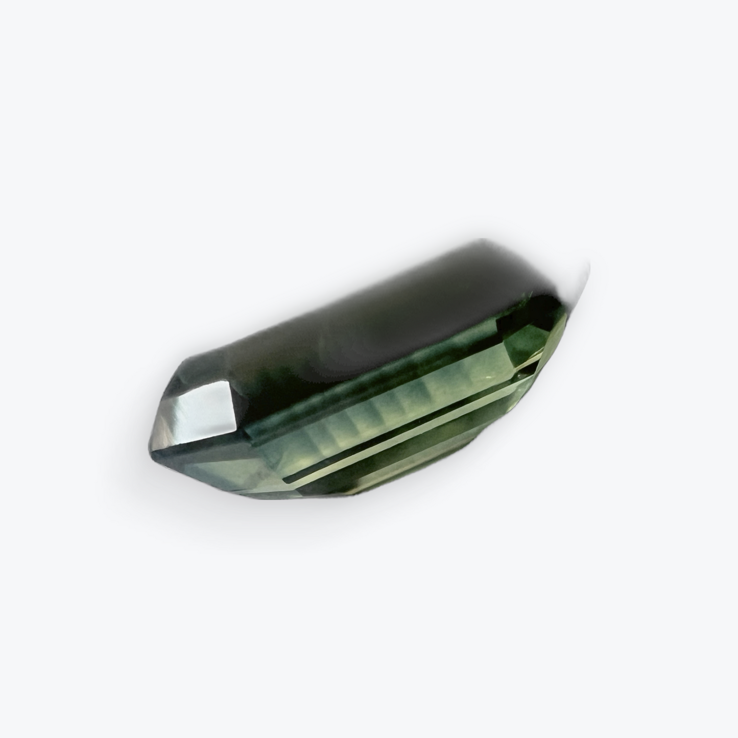 1.8ct Emerald Cut Teal Blue Sapphire Gemstone