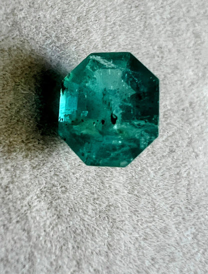 2.02ct Octagonal Natural Untreated Emerald Loose Gemstone