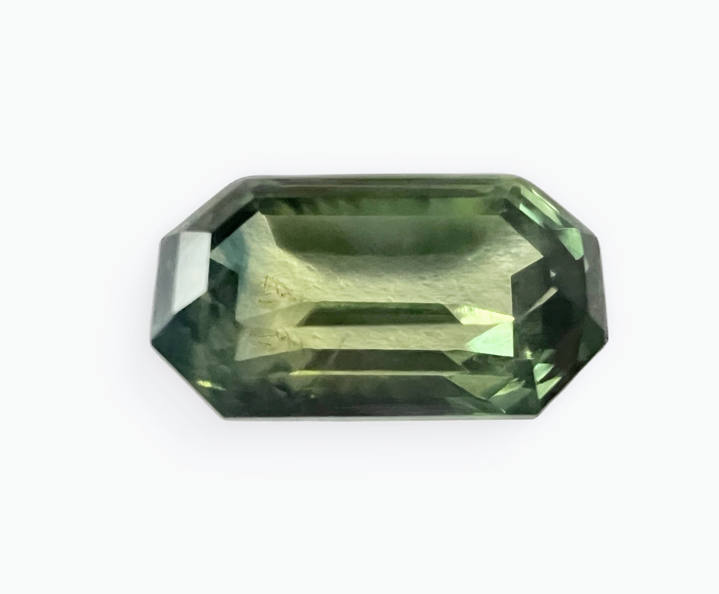 1.8ct Emerald Cut Teal Blue Sapphire Gemstone