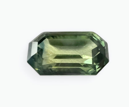 1.8ct Emerald Cut Teal Blue Sapphire Gemstone