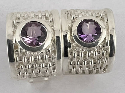 Handmade BENYA Amethyst Lever-Back Earrings