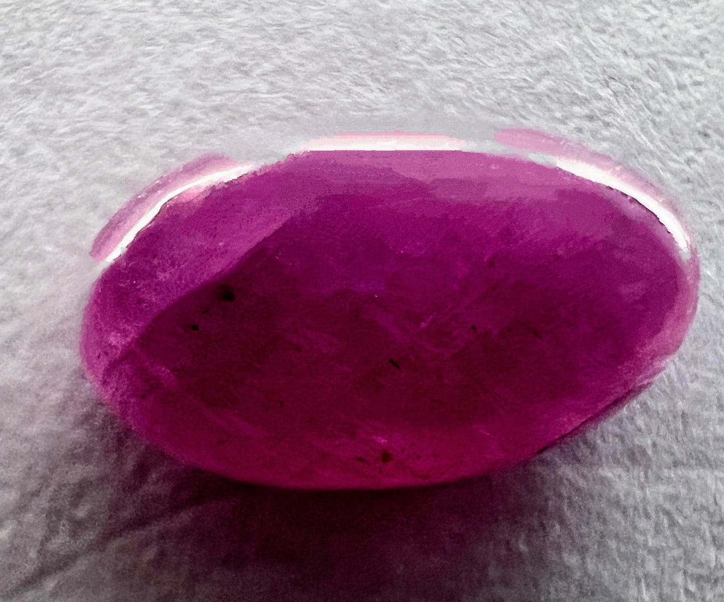 3.23ct Oval Cabochon 100% Natural Red Ruby Gemstone