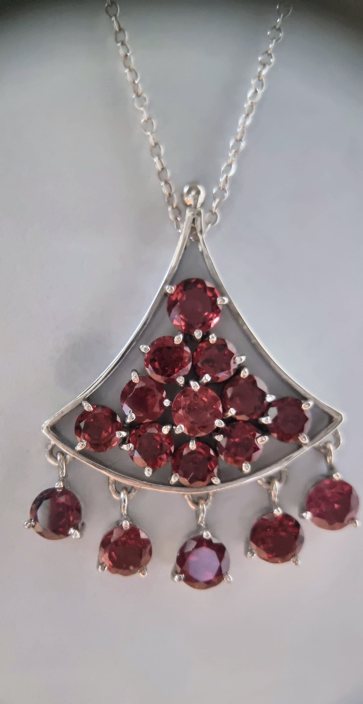 Natural Red Garnet Celebration Pendant