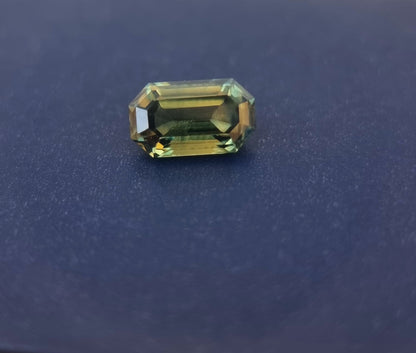 1.8ct Emerald Cut Teal Blue Sapphire Gemstone