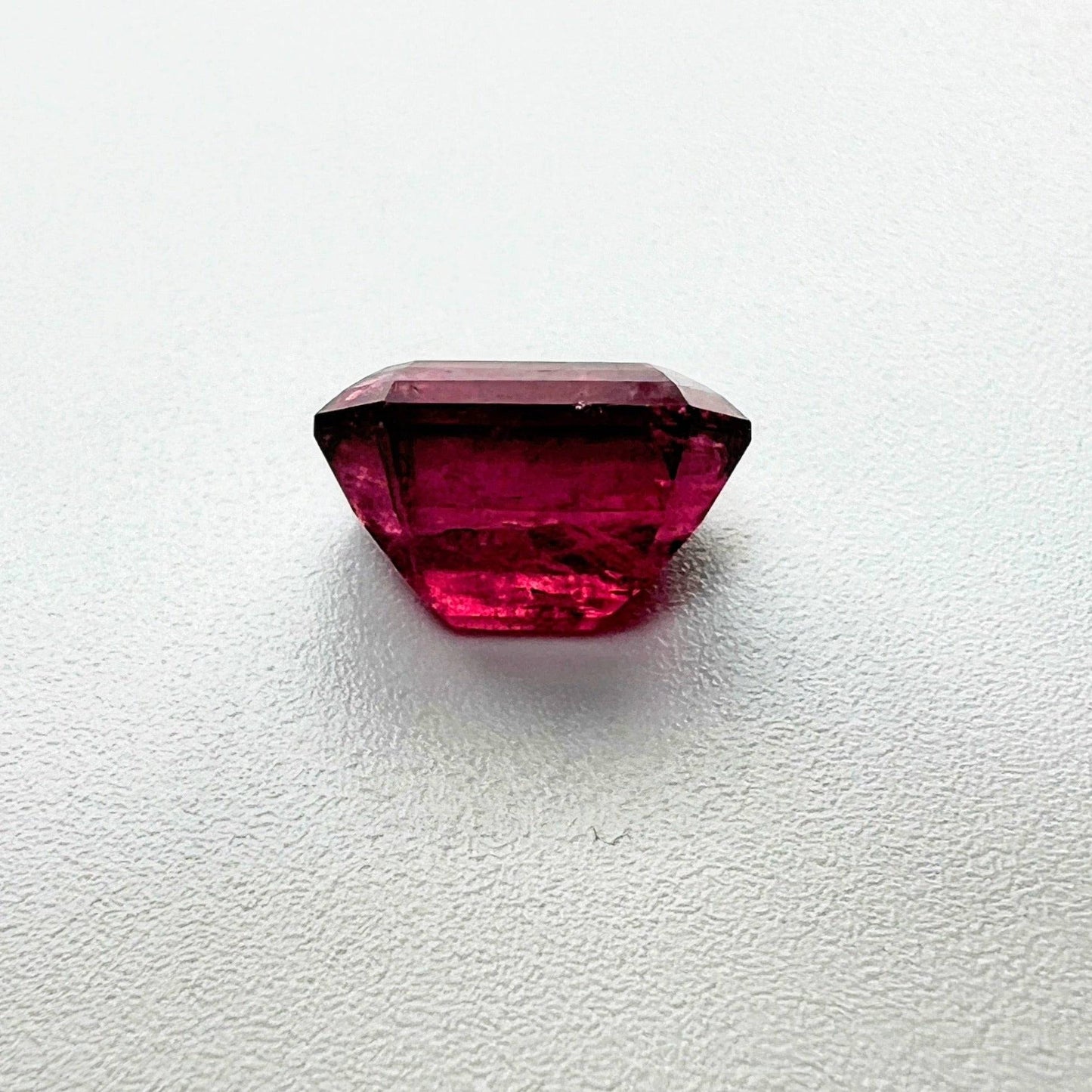 8.38ct Emerald Cut Deep Red Rubellite Tourmaline Gemstone