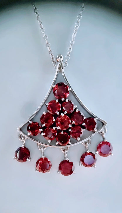 Natural Red Garnet Celebration Pendant