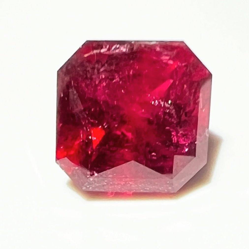 8.85ct Square Deep Red Rubellite Tourmaline