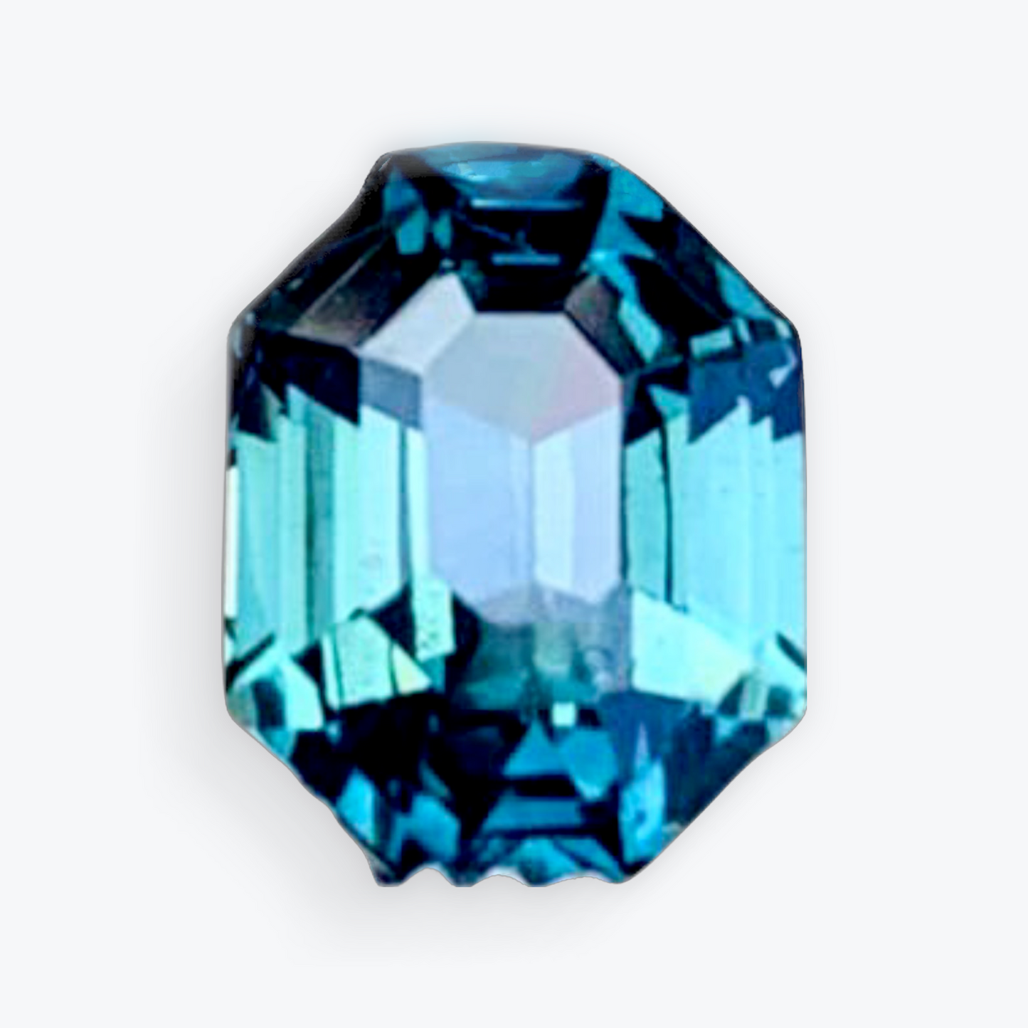 2.5ct Radiant Cut Untreated  Blue Teal Sapphire Gemstone