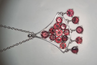 Natural Red Garnet Celebration Pendant