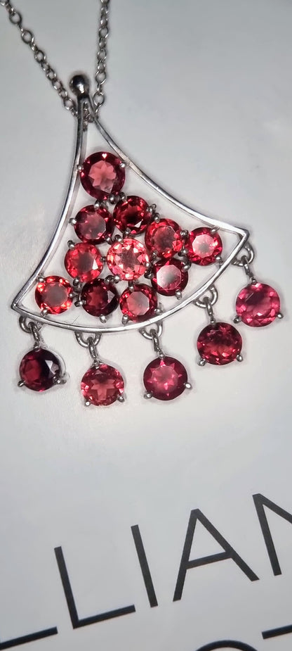 Natural Red Garnet Celebration Pendant