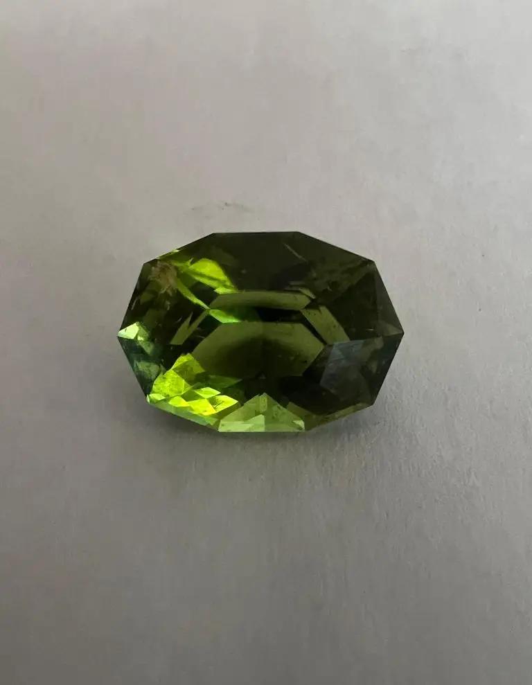 Natural 13.7ct Oval Mint Green Loose Tourmaline Gemstone