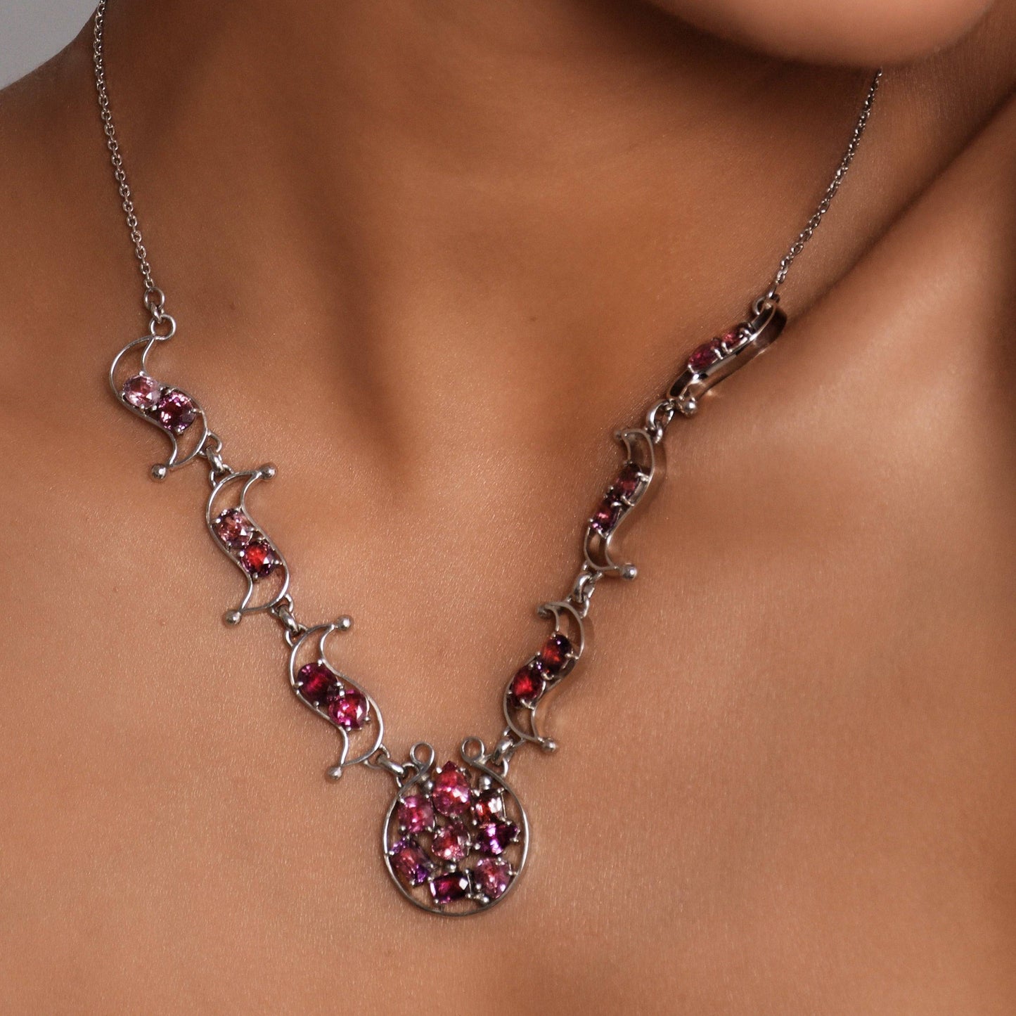 Pink Sapphire Celebration Necklace