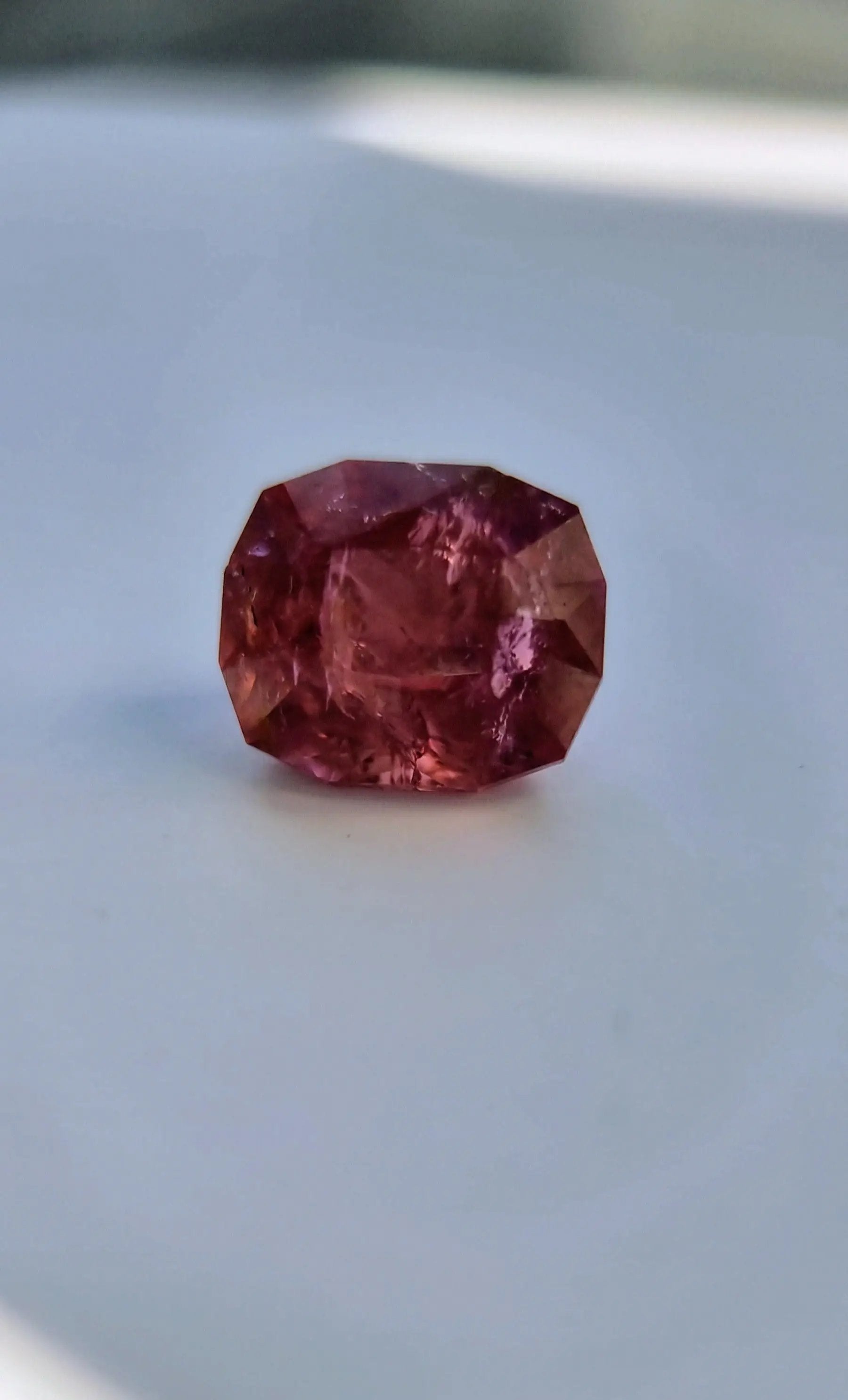 7.42ct Pink Tourmaline Gemstone with cushion cut, displaying rich pink clarity. A perfect gemstone for rings, pendants, or collector’s items.