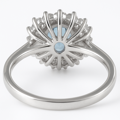 1ct Oval Natural Blue Topaz Statement Ring - Hanna Boya