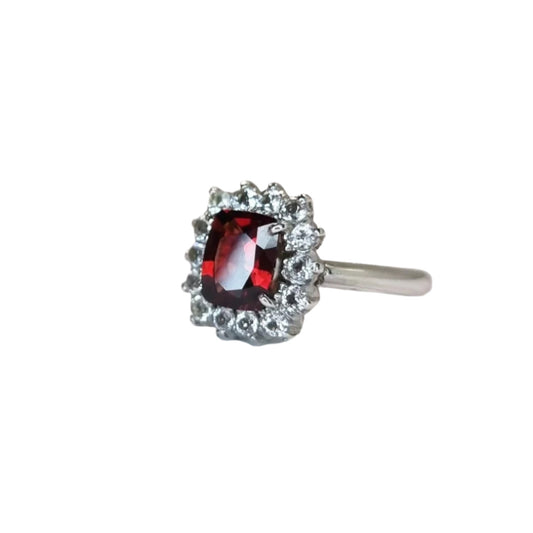 3ct Rectangle Red Garnet Cocktail Ring - Hanna Boya