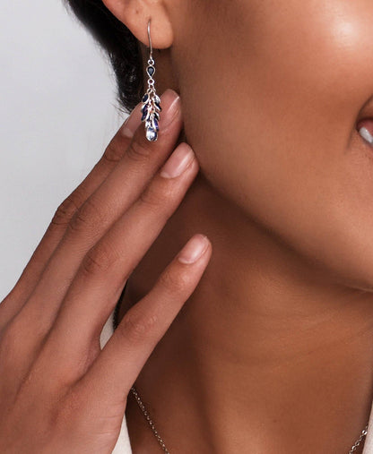 Natural Blue Sapphire Cluster Earrings - Hanna Boya