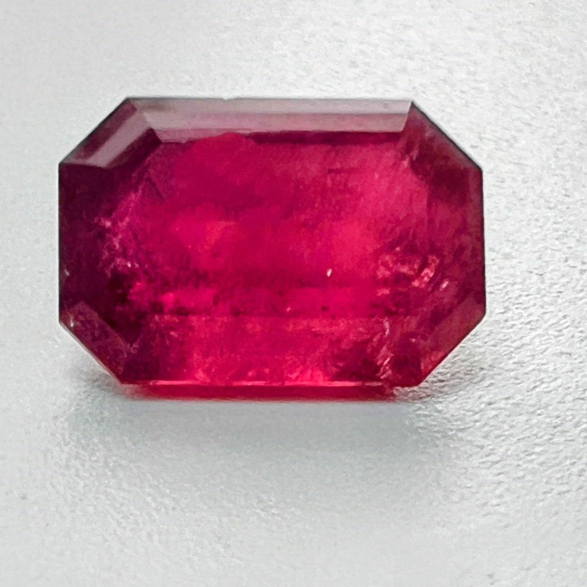 8.40ct Baguette Cut Rubellite Gemstone - Hanna Boya