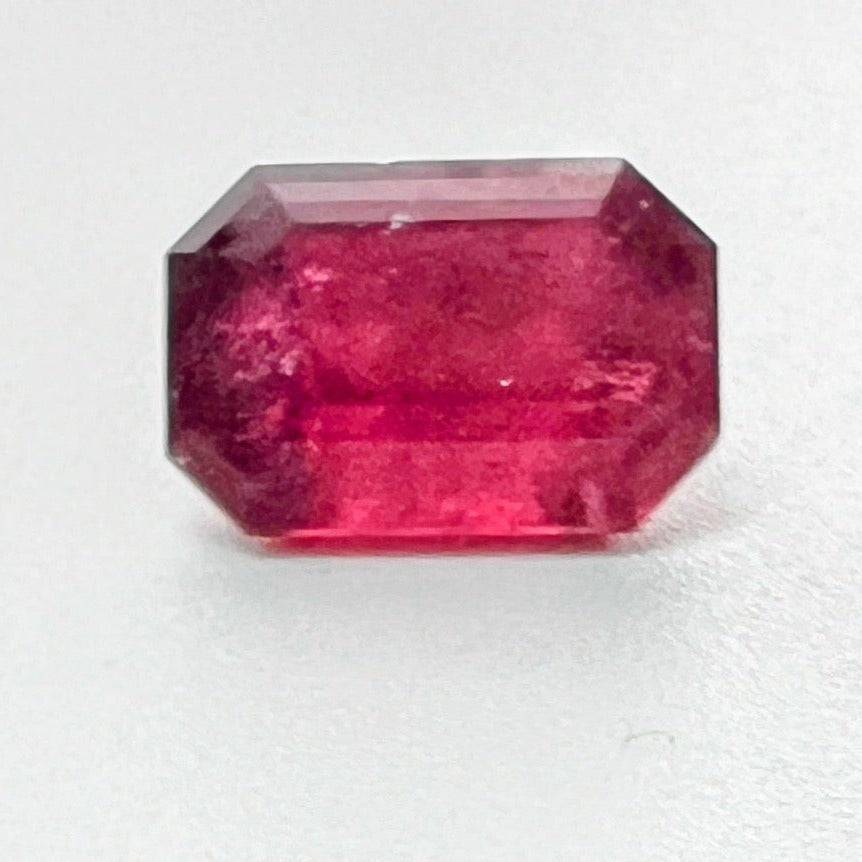 8.38ct Emerald Cut Deep Red Rubellite Tourmaline - Hanna Boya