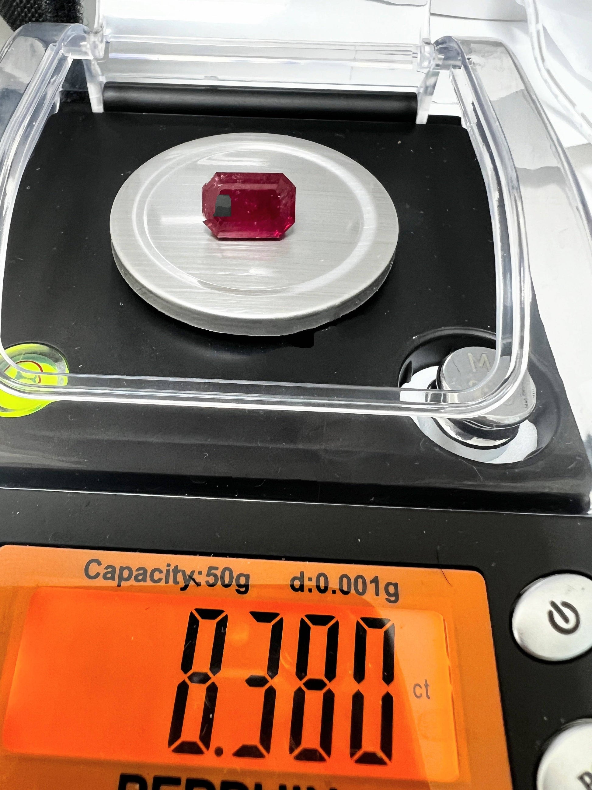 8.38ct Emerald Cut Deep Red Rubellite Tourmaline - Hanna Boya