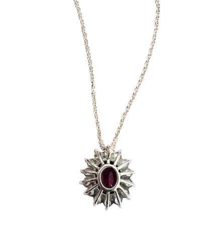 3ct Oval Pink Tourmaline Pendant Necklace - Hanna Boya