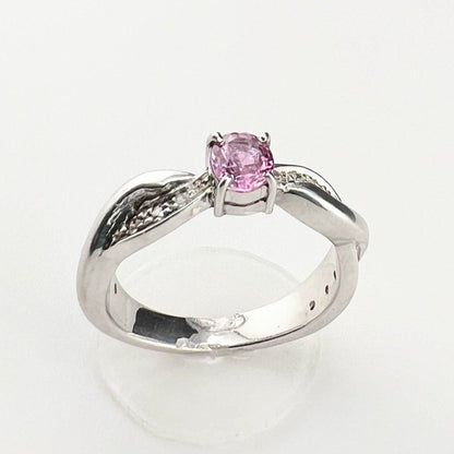 1ct Natural Oval Pink Sapphire Ring - Hanna Boya