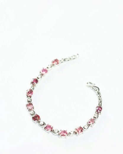 5.5ctw Pink Tourmaline Tennis Bracelet - Hanna Boya