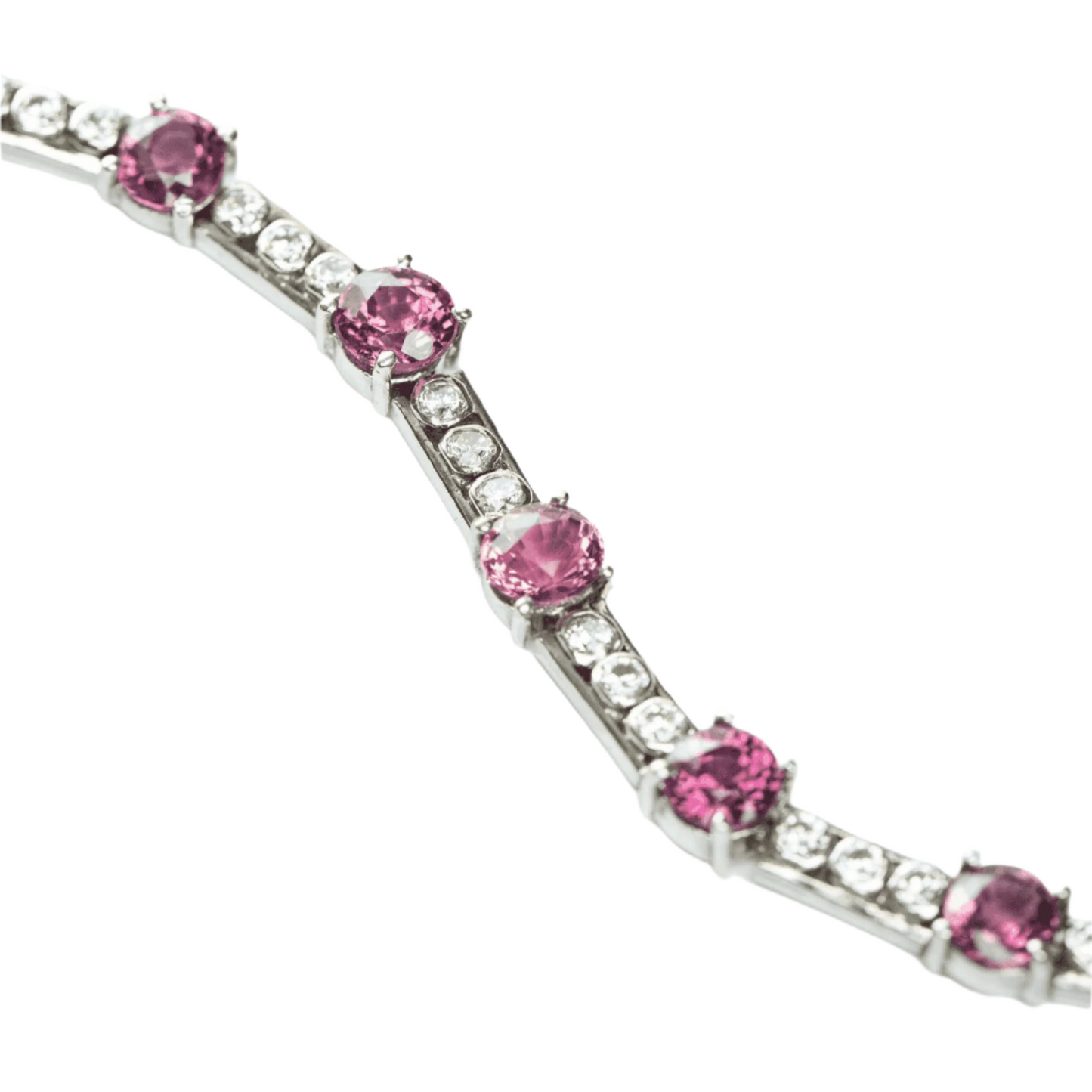 7.5ctw Natural Pink Tourmaline Tennis Bracelet - Hanna Boya