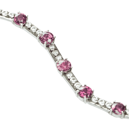 7.5ctw Natural Pink Tourmaline Tennis Bracelet - Hanna Boya