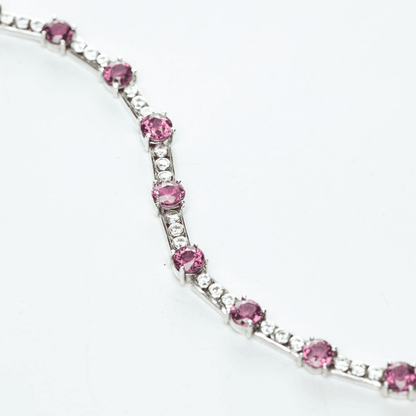 7.5ctw Natural Pink Tourmaline Tennis Bracelet - Hanna Boya