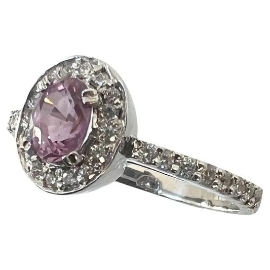 1ct Oval Pink Sapphire Ring - Hanna Boya