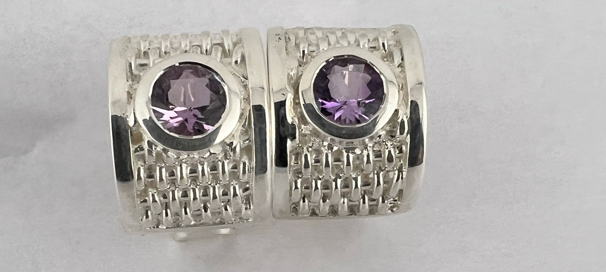 Handmade BENYA Amethyst Lever-Back Earrings - Hanna Boya