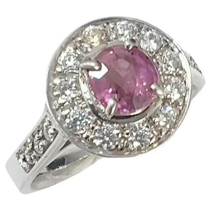 1.1ct Oval Cut Pink Sapphire Ring - Hanna Boya