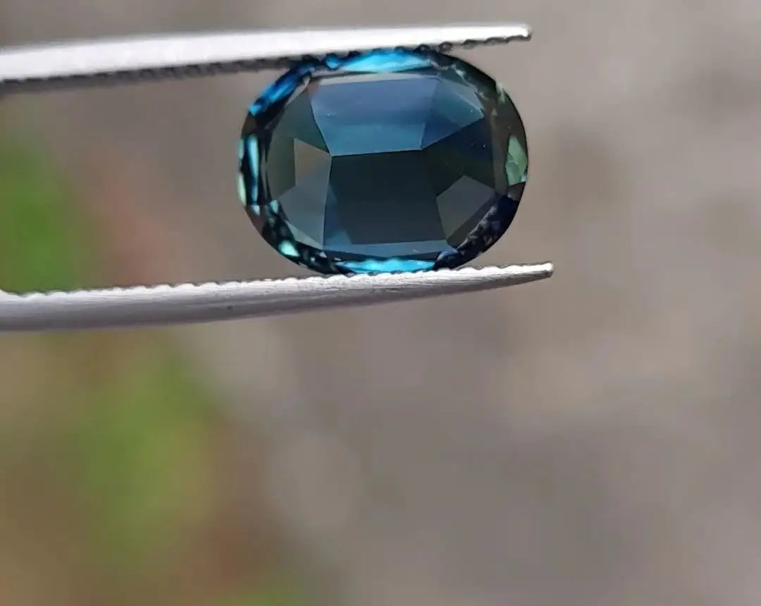 1.3ct Natural UNTREATED Teal Blue Sapphire Gemstone - Hanna Boya