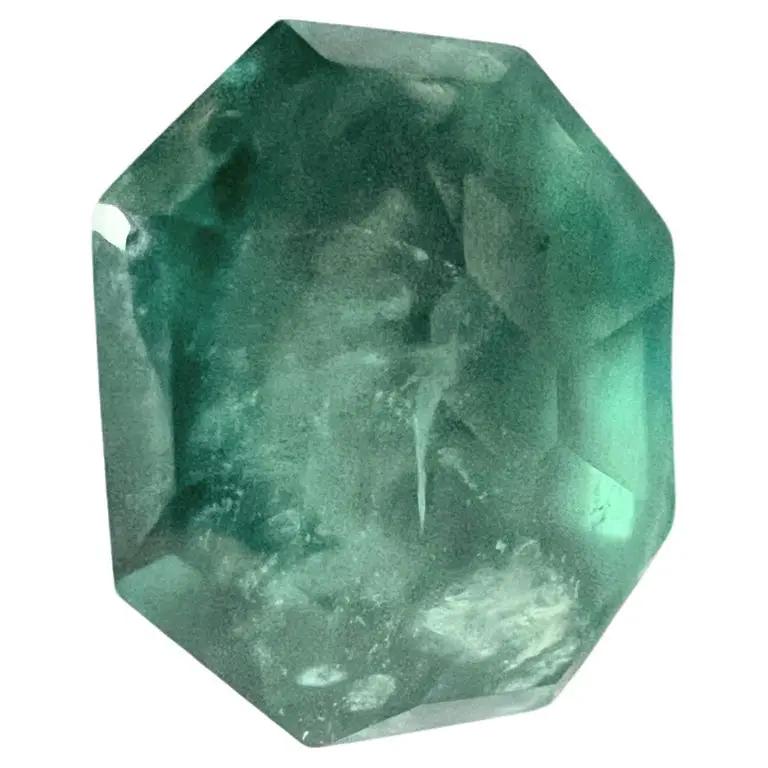 10.35ct Radiant Cut Natural Non-Oil Green Emerald Gemstone - Hanna Boya