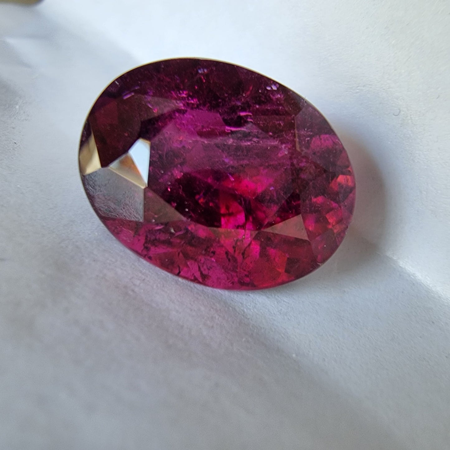 18.14ct Oval Intense Purple Red Rubellite Loose Gemstone - Hanna Boya