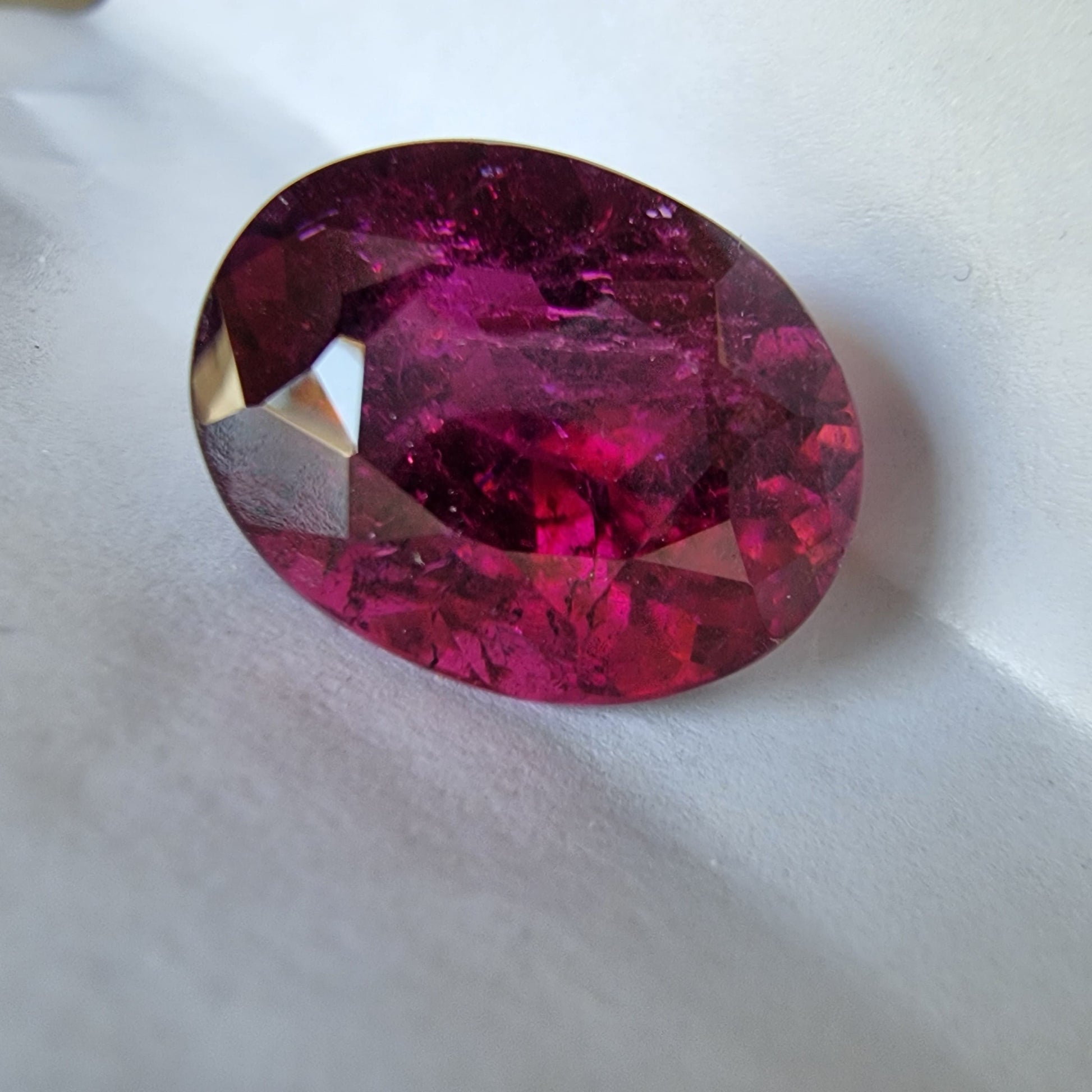 18.14ct Oval Intense Purple Red Rubellite Loose Gemstone - Hanna Boya