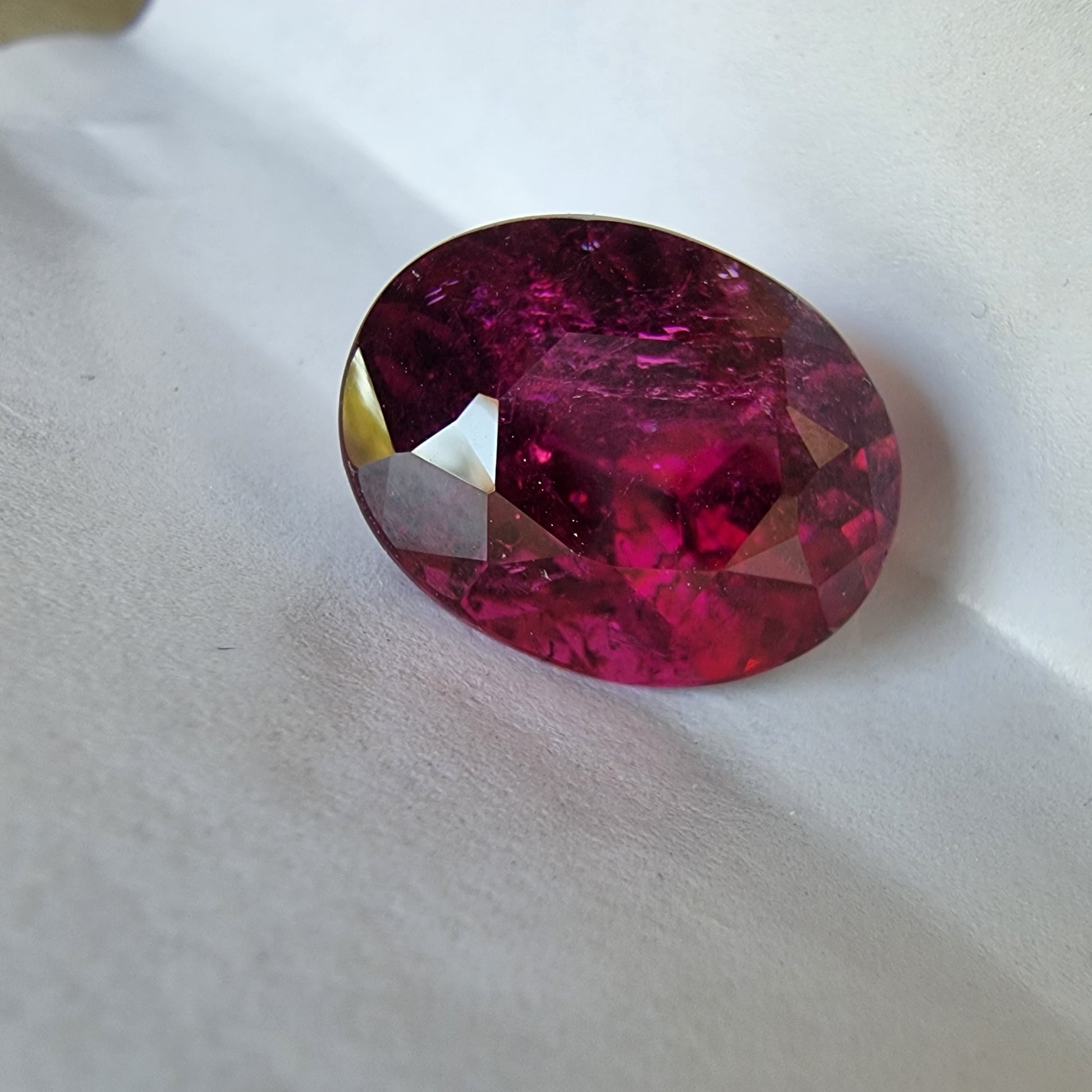 18.14ct Oval Intense Purple Red Rubellite Loose Gemstone - Hanna Boya