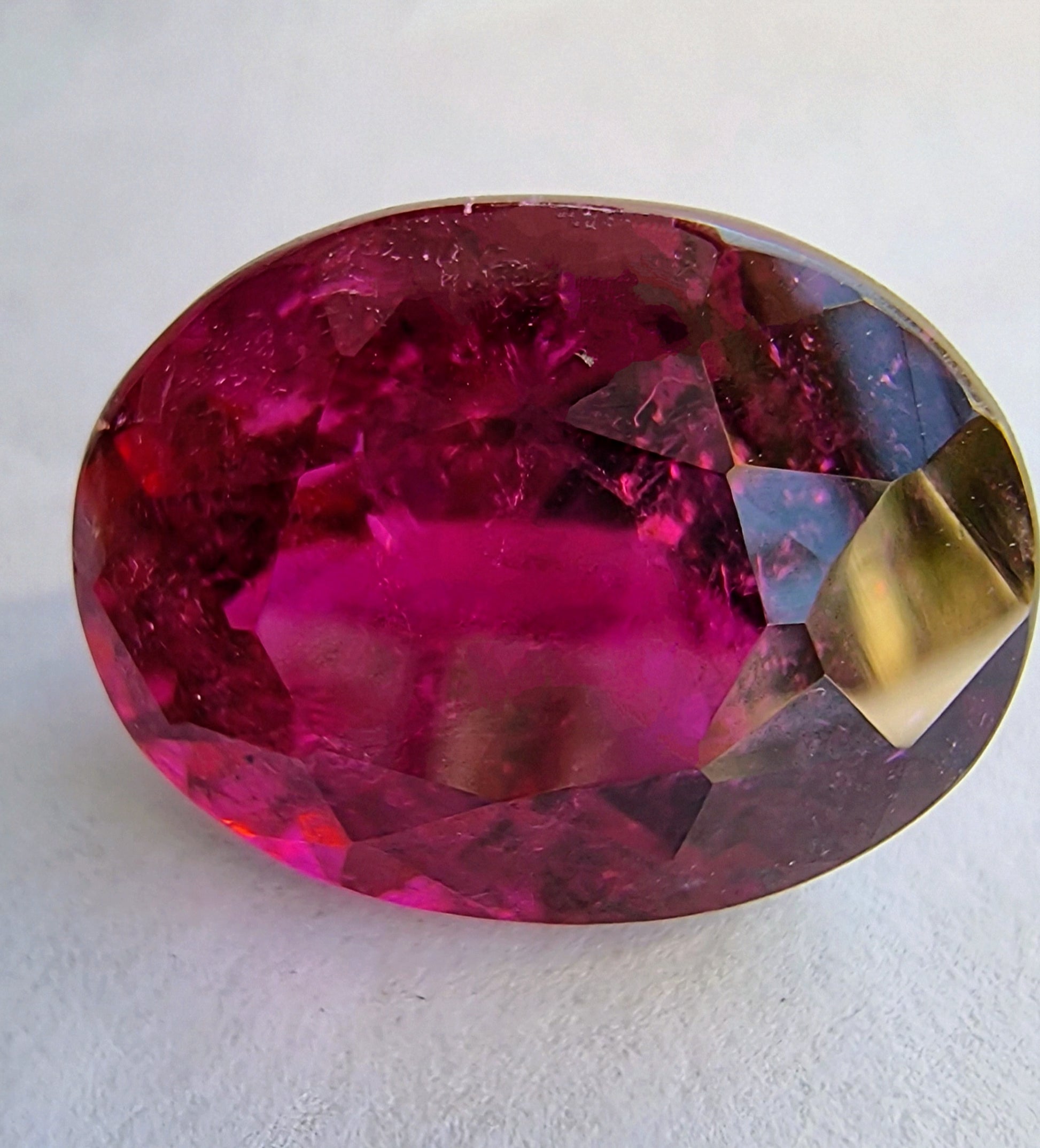 18.14ct Oval Intense Purple Red Rubellite Loose Gemstone - Hanna Boya