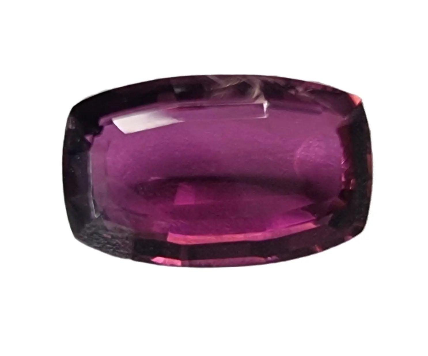 Brilliant 2.6ct pinkish red rubellite tourmaline gemstone with a faceted oval cut, radiating vibrant hues, ideal for embellishments and jewelry crafting.