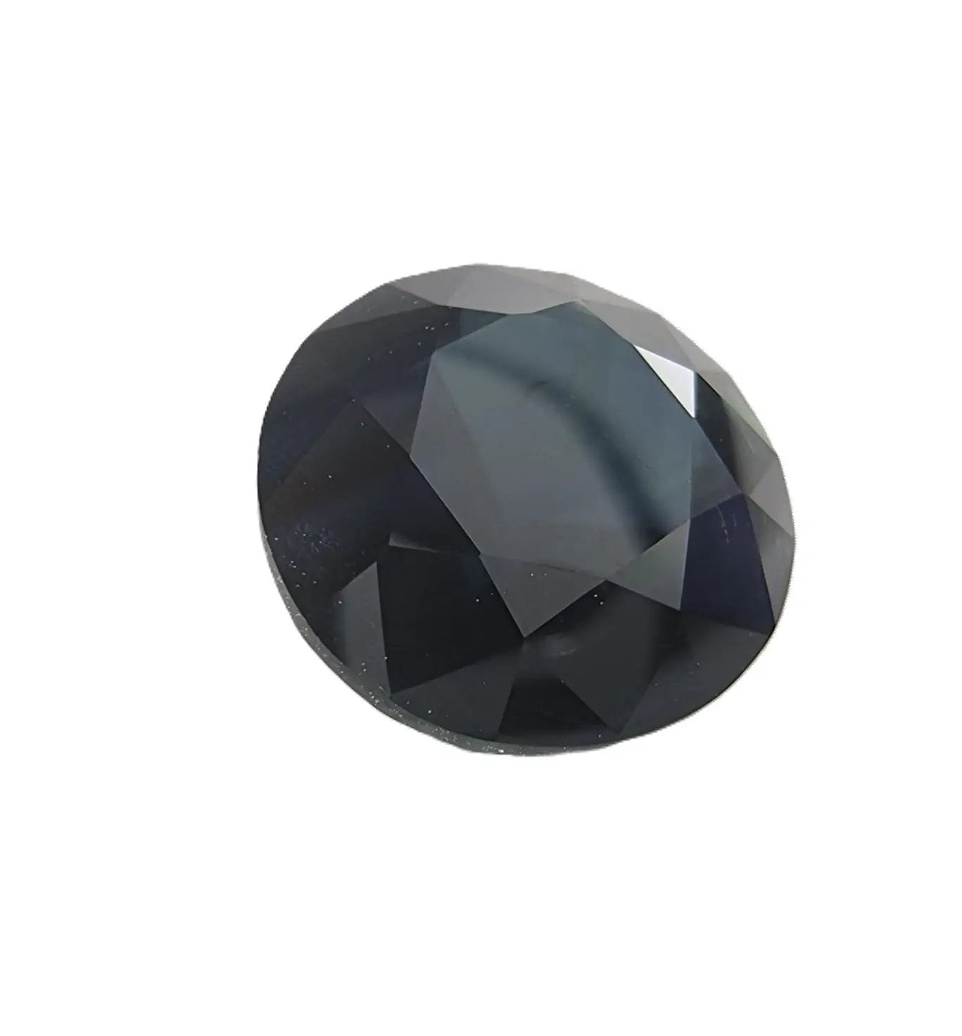 5.61ct Round Brilliant Natural Inky Blue Sapphire Gemstone - Hanna Boya