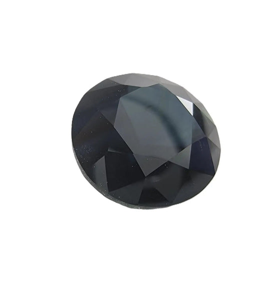 5.61ct Round Brilliant Natural Inky Blue Sapphire Gemstone - Hanna Boya